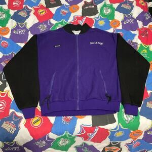 Vintage MLB Colorado Rockies Baseball Fleece Jacket